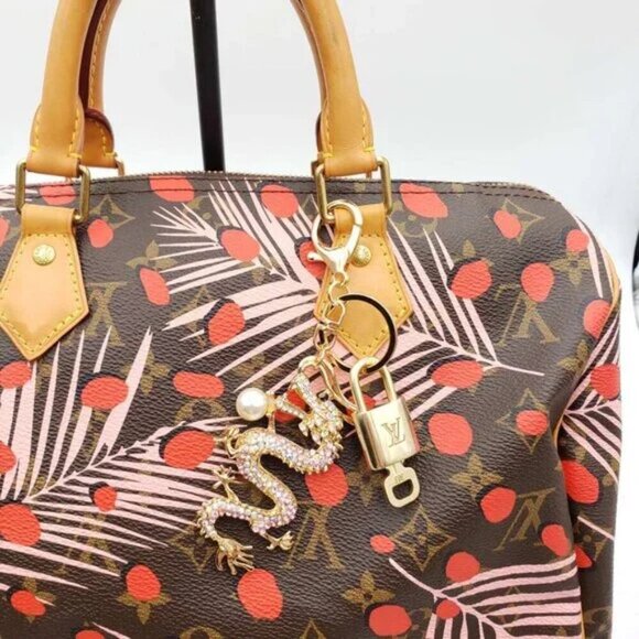 100% Auth Louis Vuitton Lock & Key with unbranded Bagcharm, Keycharm, Keychain - Picture 9 of 9